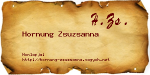 Hornung Zsuzsanna névjegykártya